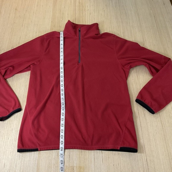 Vintage Nike half zip pullover Sweatshirt Embroidered silver tag size Large Red - Picture 5 of 9